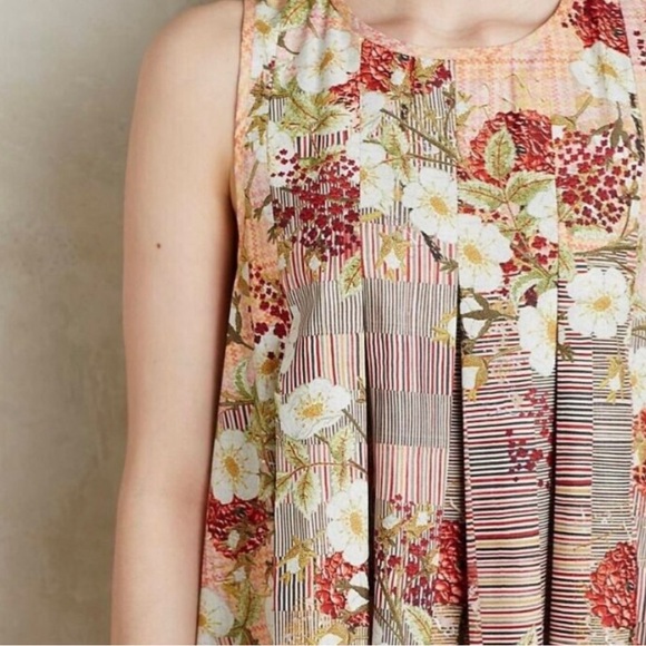 Anthropologie‎ Preeti Kapoor Women's Tesanee Floral Sleeveless Swing Dress Sz XS - Picture 3 of 11